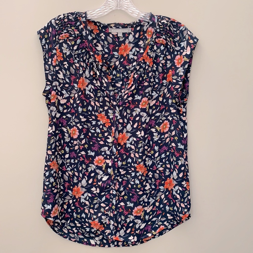 Daniel Rainn Split Neck Blouse